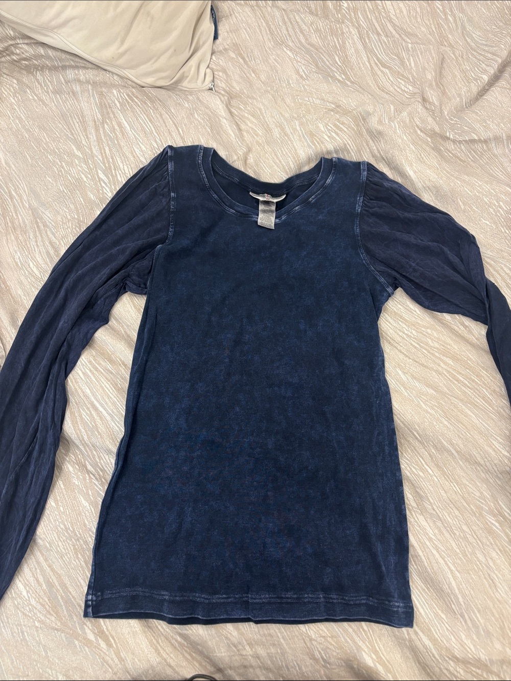 Hard Tail Dark denim blue Long-Sleeve Crewneck Top